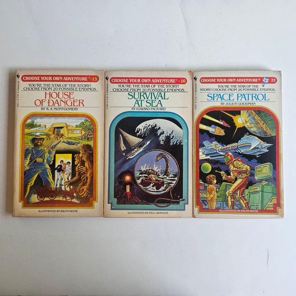 Choose Your Own Adventure Book Lot House of Danger Survival at Sea 15 16 22